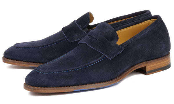 Penny Loafer Navy Blue Suede, US 7.5 Suede