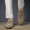 Hampton Penny Loafer Taupe Brown Suede