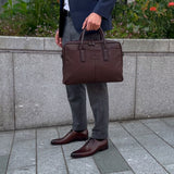 Leather Briefcase Brown