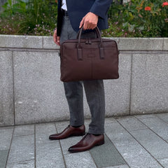 Leather Briefcase  Brown