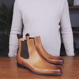 Stirling Brogue Chelsea Light Tan