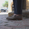 Hampton Penny Loafer Taupe Brown Suede
