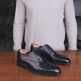 Eton Cap Toe Oxford Black Vibram Sole
