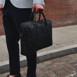 Leather Briefcase Bag Black