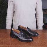 Roma Penny Loafer Black