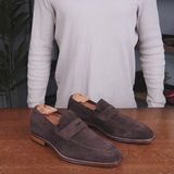 Hampton Penny Loafer Brown Suede