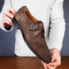 Brooklyn Single Monk Strap Brown Suede