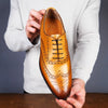 Cambridge Wingtip Oxford Brogue Almond Tan