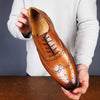 Cambridge Wingtip Oxford Brogue Light Tan