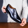 Eton Cap Toe Oxford Black Vibram Sole