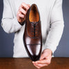 Eton Cap Toe Oxford Brown Vibram Sole