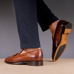 Henley Tassel Loafer Chestnut