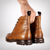 Montana Wingtip Brogue Boot Tan