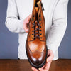 Montana Wingtip Brogue Boot Tan