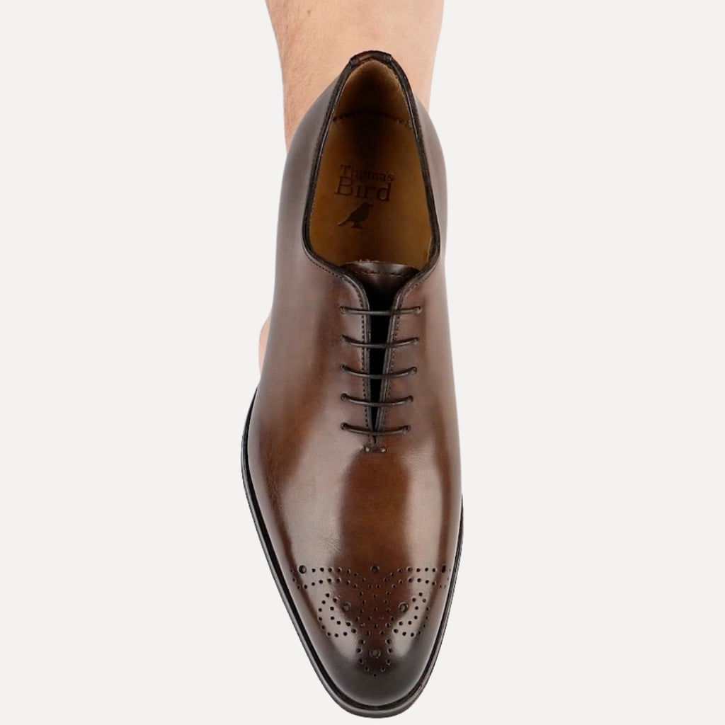 Wholecut Oxford Brogue Brown Vibram Thomas Bird - Main Image