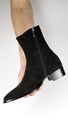 Memphis Zip Boot Black Suede