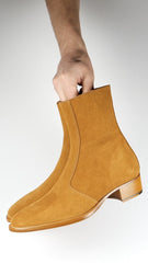 Memphis Zip Boot Tan Suede