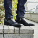 Vincent Harness Zip Boot Black