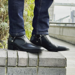 Vincent Harness Zip Boot Black