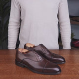 Eton Cap Toe Oxford Brown Vibram Sole