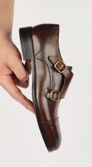 Bourne Monk Strap Brown