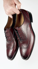 Cambridge Wingtip Oxford Brogue Oxblood