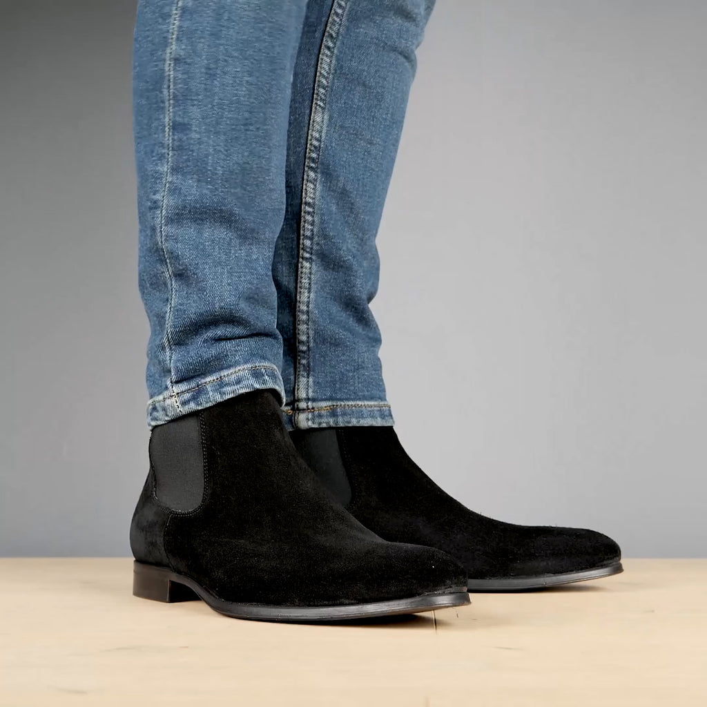 black suede dress boots men Mens Ankle combining classic design with modern comfort Osstone Dress Boots Chelsea Designer