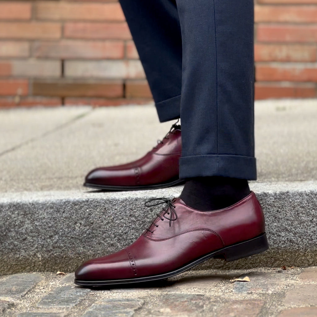Suede Boys Burgundy Dress Shoes Cap-toe Oxford Dress Shoes In Burgundy Leather Suede Boys Burgundy Dress Shoes Cap-toe Oxford Dress Shoes In Burgundy Leather