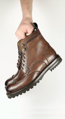 Montana Wingtip Brogue Boot Brown