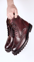Montana Wingtip Brogue Boot Oxblood
