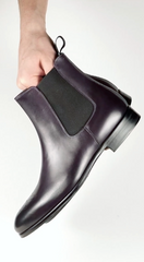 Stirling Brogue Chelsea Boot Aubergine