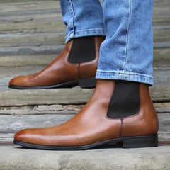 Stirling Brogue Chelsea Light Tan