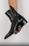 Vincent Harness Zip Boot Black