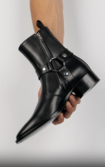 Vincent Harness Zip Boot Black
