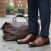 Leather Weekend Bag Brown