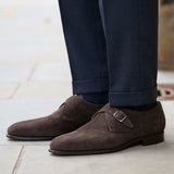 Brooklyn Single Monk Strap Brown Suede