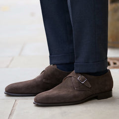 Brooklyn Single Monk Strap Brown Suede