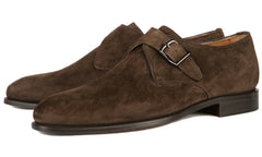 Brooklyn Single Monk Strap Brown Suede