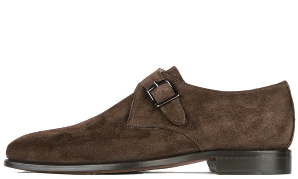 Brooklyn Single Monk Strap Brown Suede