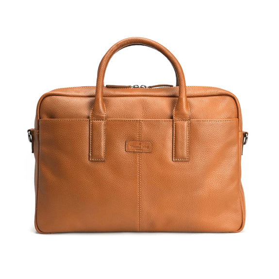 Leather Briefcase/Messenger Bag Tan