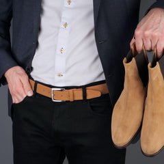 Suede Belt Tan