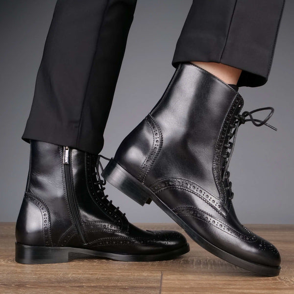 Florence Wingtip Brogue Boot Black