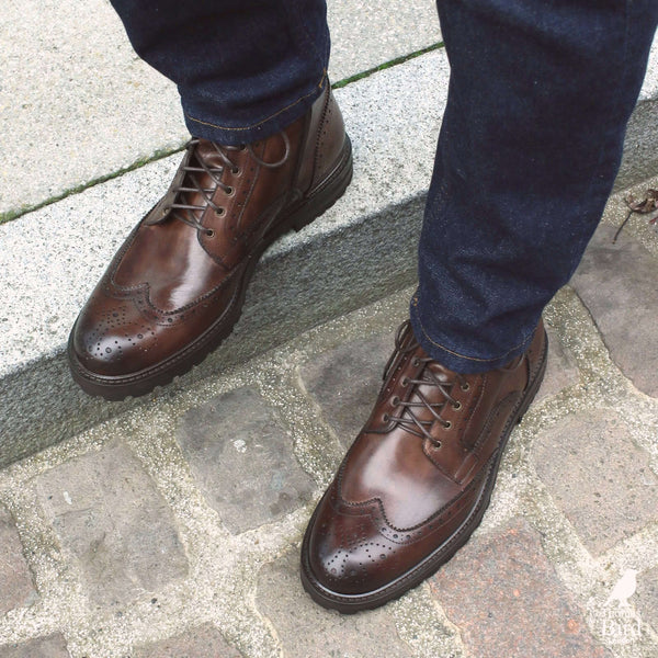 Montana Wingtip Brogue Boot Brown