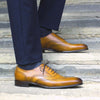 Cambridge Wingtip Oxford Brogue Almond Tan