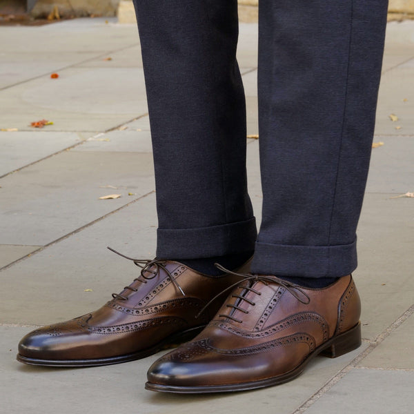 Cambridge Wingtip Oxford Brogue Brown