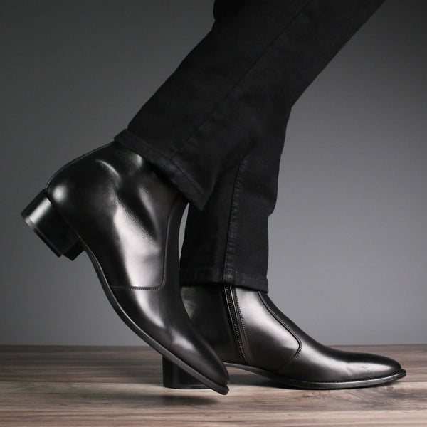 RAID Wide Fit Monissa strap detail stiletto ankle boots in black | ASOS