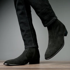 Memphis Zip Boot Black Suede