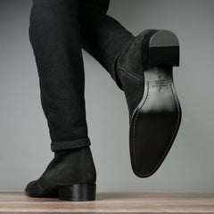 Memphis Zip Boot Black Suede
