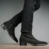 Memphis Zip Boot Black Suede