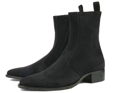 Memphis Zip Boot Black Suede